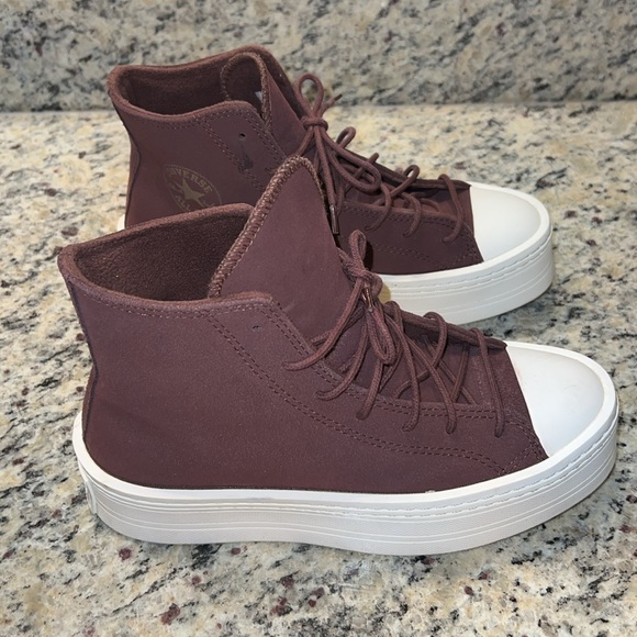 CONVERSE Burgundy Chuck Taylor All Star Modern Lift Sneakers - Picture 6 of 12